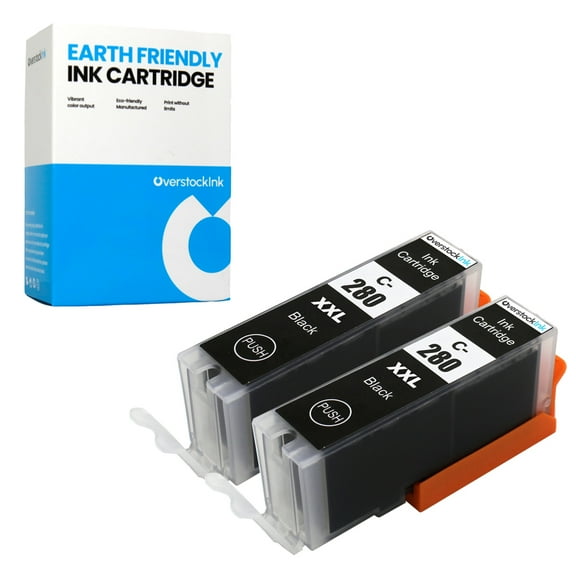 OverstockInk PGI-280XXL Black Ink Cartridge Compatible for Canon PGI-280 280XL 280XXL for PIXMA TR7620 (2 Pigment Black)