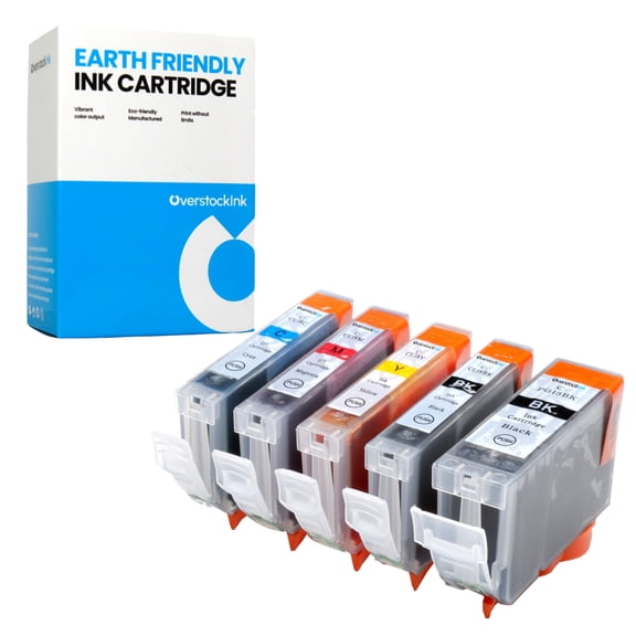OverstockInk PGI-5 CLI-8 Ink Cartridges Compatible for Canon PGI-5 CLI-8 for PIXMA iX4000 (1 each PGBK, BK, C, M, Y)
