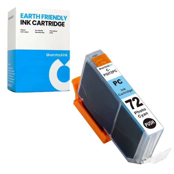 OverstockInk PGI-72 Photo Cyan Ink Cartridge Compatible for Canon 72 Ink for PIXMA PRO-10 (1 Photo Cyan)