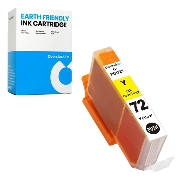 OverstockInk 72 Yellow Ink Cartridge Compatible for Canon PGI-72 Ink for PIXMA PRO-10 10S (1 Yellow)