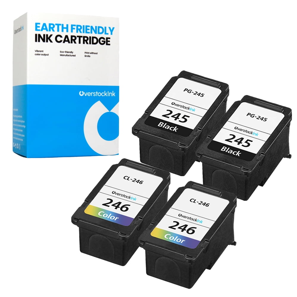 OverstockInk Printer Ink 245 and 246 Cartridges Compatible for Canon PG ...