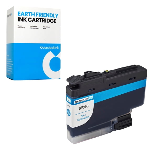 OverstockInk SP01 Cyan Ink Cartridge Compatible for Brother SP01 Ink for SP1 Sublimation (1 Cyan)