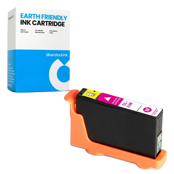 OverstockInk Series 33 Magenta Ink Cartridge Compatible for Dell Series 33 Ink Cartridge for Photo All-In-One V525w V725w (1 Magenta)