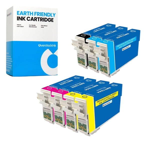 OverstockInk T124 Cartridges 7-Pack Compatible for Epson 124 for Stylus NX125 (1 BK, 2 each C, M, Y)