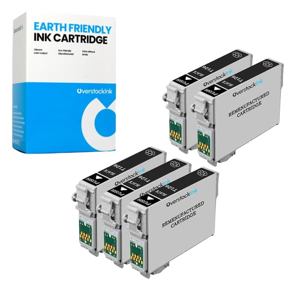 OverstockInk T126 Ink Black Cartridges Compatible for Epson 126 for Workforce 520 (5 Black)