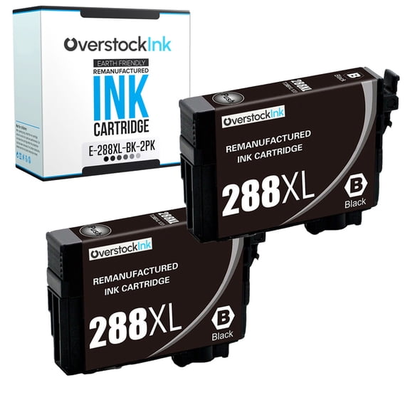 OverstockInk T288XL Black Ink Cartridge Compatible for Epson 288 288XL for Expression XP-330 (2 Black)