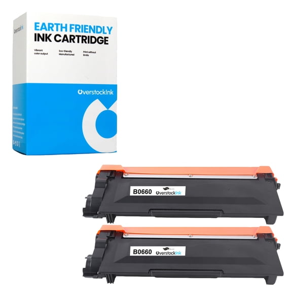 OverstockInk TN660 2PK Black Printer Toner Cartridges Compatible for Brother TN660 MFC-L2680W L2685DW L2700DN L2700DW L2703DW L2705DW L2707DW DCP-L2500D L2520DW L2540DN L2540DW L2560DW (2 Black)