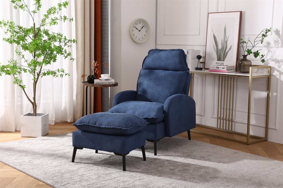 Coaster Donut Shaped Accent Chair in Blue  Sectional sofa with recliner,  Round coffee table living room, Accent chairs for sale