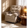 thumbnail image 1 of Overstuffed Recliner Chair with Manual Push-Back Recline, Plush Padded Armchair with Footrest, Ergonomic Lounge Chair for Living Room, Home Theater, Camel, 1 of 3