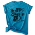 thumbnail image 1 of Overthinker Shirt, Unisex Women's Men's Shirt, Thinker Shirt, Art Shirt, Heather Blue, X-Large, 1 of 6