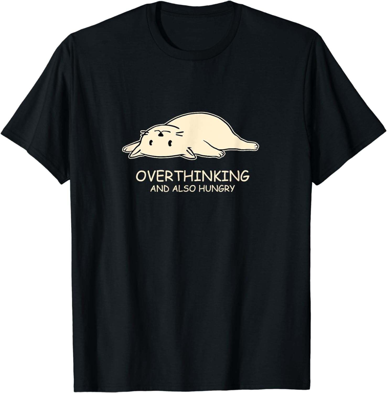 Overthinking And Also Hungry Cat Kitten Funny Pet Owner T Shirt Walmart
