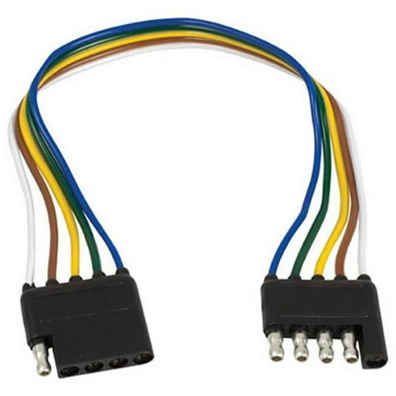 Overtime 5 Way Flat Trailer Wire Extension Loop Automotive Electrical Parts & Accessories, 12"