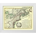 thumbnail image 1 of Overton 18x15 White Modern Wood Framed Museum Art Print Titled - English Colonies in North America - Overton 1756, 1 of 4