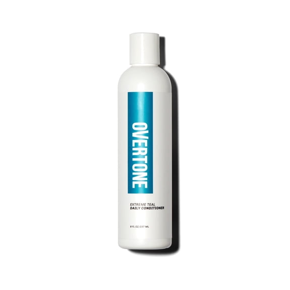oVertone Daily Color Depositing Conditioner 8oz Temporary Hair Dye Conditioner with Shea Butter & Coconut Oil, Moisturizing Vegan & Cruelty-Free, For All Hair Types & Color-Treated Hair, Extreme Teal