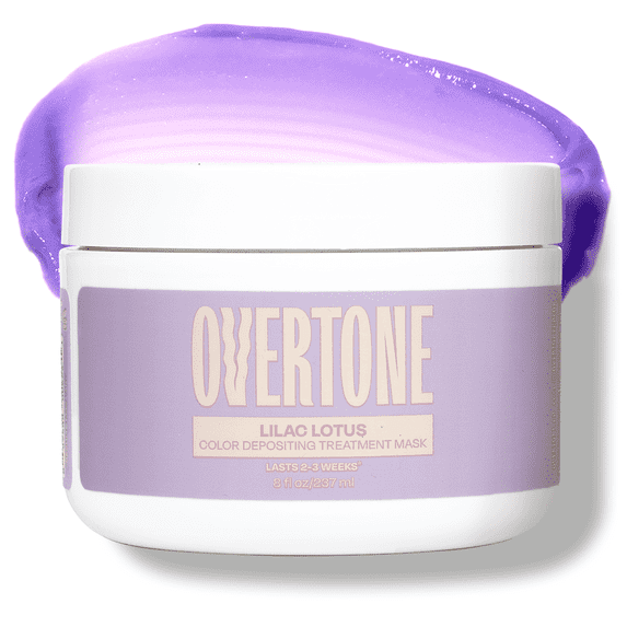 oVertone Color Depositing Semi-Permanent Hair Dye Conditioner - 8 oz for All Hair Types  & Color-Treated Hair, Moisturizing Shea Butter & Coconut Oil - Vegan & Cruelty-Free, Lilac Lotus