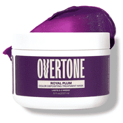 oVertone Color Depositing Semi-Permanent Hair Dye Conditioner - 8 oz For All Hair Types & Color-Treated Hair, Moisturizing Shea Butter & Coconut Oil - Vegan & Cruelty-Free, Royal Plum