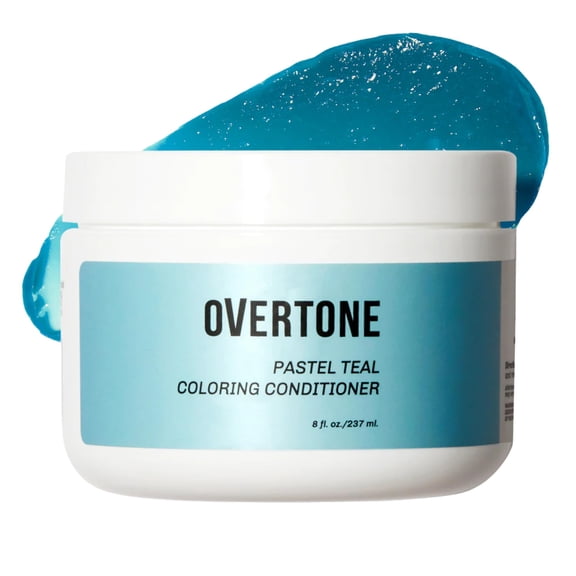 Overtone Semi Permanent Haircolor Color Depositing Conditioner, Pastel Teal, 8 oz