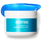 oVertone Color Depositing Semi-Permanent Hair Dye Conditioner - 8 oz For All Hair Types & Color-Treated Hair, Moisturizing Shea Butter & Coconut Oil - Vegan & Cruelty-Free, Vibrant Teal