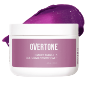 oVertone Color Depositing Semi-Permanent Hair Dye Conditioner - 8 oz For All Hair Types & Color-Treated Hair, Moisturizing Shea Butter & Coconut Oil - Vegan & Cruelty-Free, Smoky Magenta