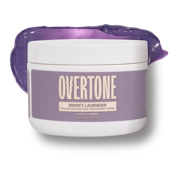 oVertone Color Depositing Semi-Permanent Hair Dye Conditioner - 8 oz For All Hair Types & Color-Treated Hair, Moisturizing Shea Butter & Coconut Oil - Vegan & Cruelty-Free, Smoky Lavender