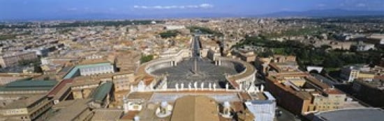 Overview of the historic centre of Rome and St Peters Square Vatican City Rome Lazio Italy Canvas Art - Panoramic Images (36 x 12)