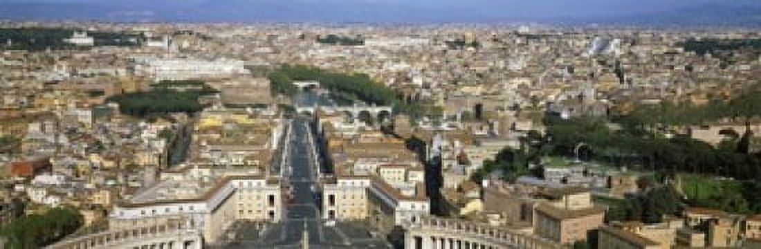 Overview of the historic centre of Rome from the dome of St Peters Basilica Vatican City Rome Lazio Italy Canvas Art - Panoramic Images (18 x 6)