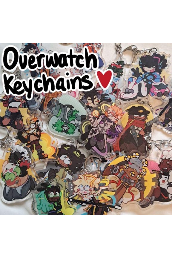 Overwatch Acrylic Keychains, random 1pc