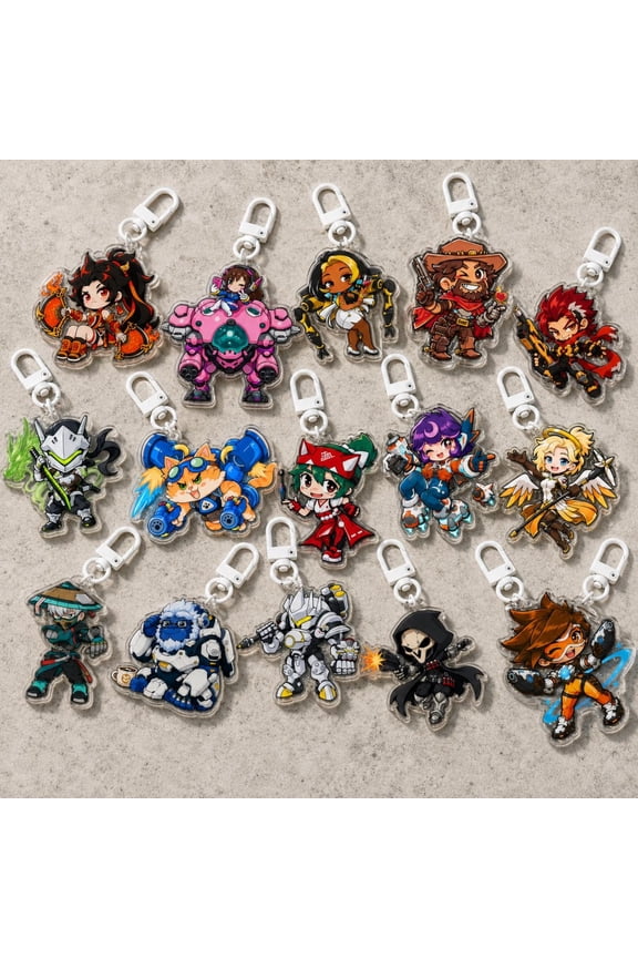 Overwatch Acrylic keychain 1 packs, Cute Game Merch, random 1 pack