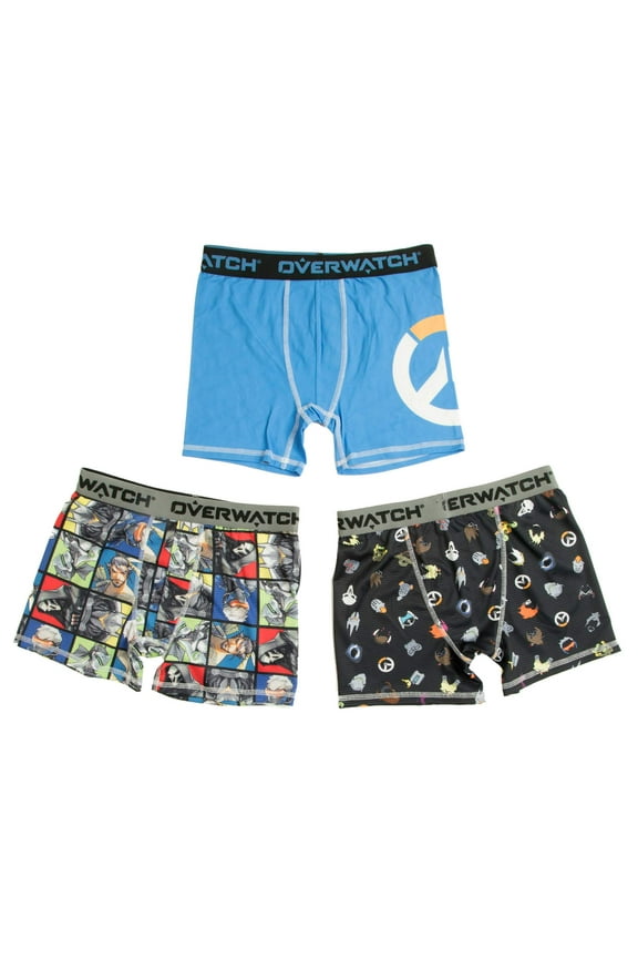 Overwatch Boys Underwear, 3 Pack Boxer Brief (Little Boys & Big Boys)