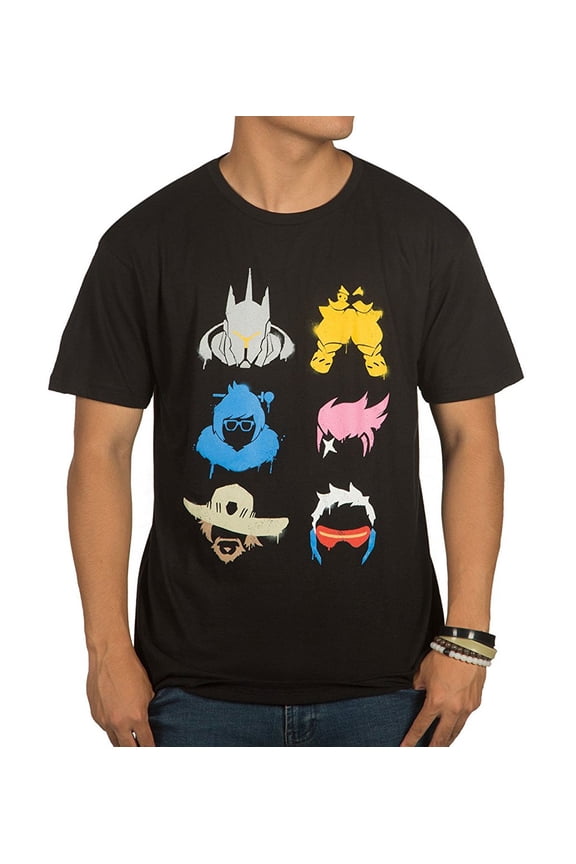 Overwatch Fighter Spray Paint Premium Adult T-Shirt