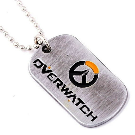 Overwatch Game Logo Metal Pendant Dog Tag Necklace