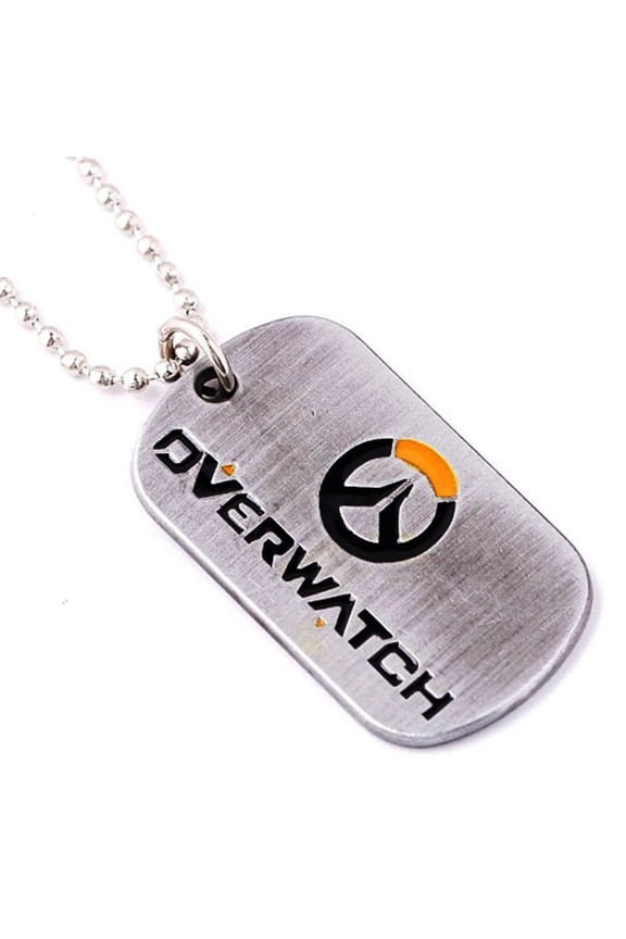 Overwatch Game Logo Metal Pendant Dog Tag Necklace