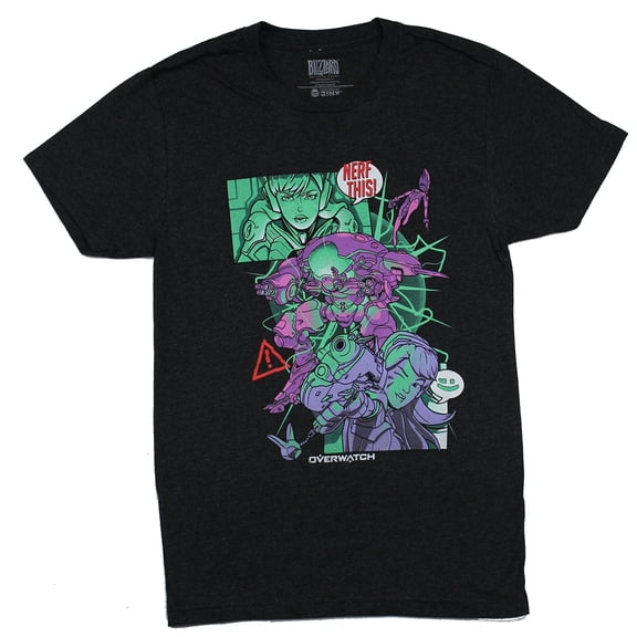 Overwatch Mens T-Shirt - D. Va Giant Nerf This Comic Style Image