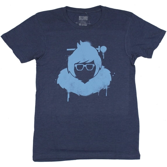 Overwatch Mens T-Shirt - Mei Simple Spray Face Image (X-Large)