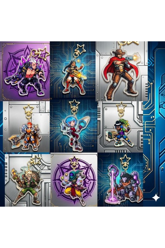 Overwatch Pixel Keychains, Trending Keychain