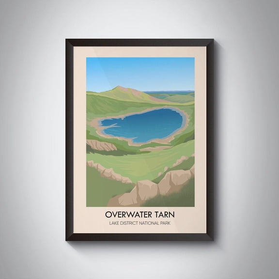 Overwater Tarn Lake District Bassenthwaite Lake Decor Unframed Paper Print