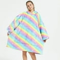 thumbnail image 1 of Ovesized Wearable Blanket Hoodie Winter Cute Print Fleece Sleepwaer Warm And Cozy Sofa Homewaer, 1 of 3
