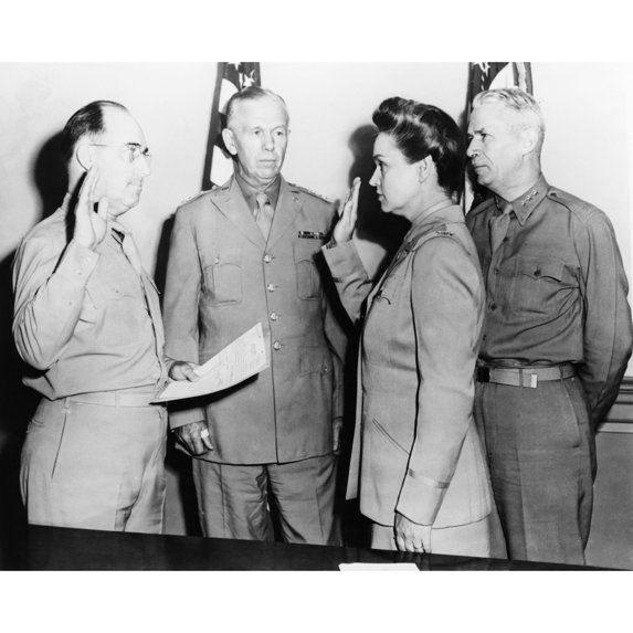 Oveta Culp Hobby Sworn In As A Colonel In The U.S. Army. July 5 History (36 x 24)