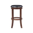 thumbnail image 1 of Ovi 29 Inch Swivel Bar Stool Nailhead Trim Walnut Brown Faux Leather - Saltoro Sherpi, 1 of 6