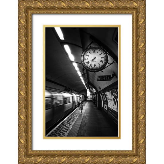 Ovidiu, Selaru 13x18 Gold Ornate Wood Framed with Double Matting Museum Art Print Titled - The Time