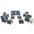 thumbnail image 1 of Ovios 10 Pieces Outdoor Patio Furniture Set All Weather Wicker Conversation Set Outdoor Sectional Sofa Couch with 360 Degree Swivel Rocking Chairs for Balcony, 1 of 7