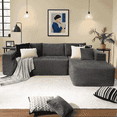 thumbnail image 1 of Ovios 106" Cloud Sofa Couch No Assembly Boneless Deep Seat Sofa for Living Room, Gray(Corduroy), 1 of 11