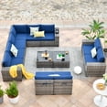 thumbnail image 1 of Ovios 12 Pieces Outdoor Furniture All Weather Wicker Patio Conversation Sectional Sofa Set with Side Table for Garden Backyard, 1 of 6