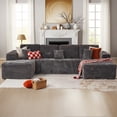 thumbnail image 1 of Ovios 133'' x 70'' U-Shaped Oversized Sectional Sofa Modern Modular Cloud Couch with Deep Seat Plush Corduroy Upholstered Large Comfy Sofa for Living Room, No Assembly, Gray, 1 of 5