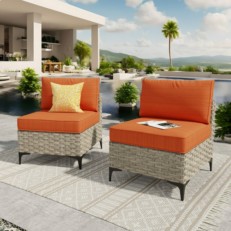 Ovios Pieces Outdoor Patio Conversation Furniture Set Cushioned