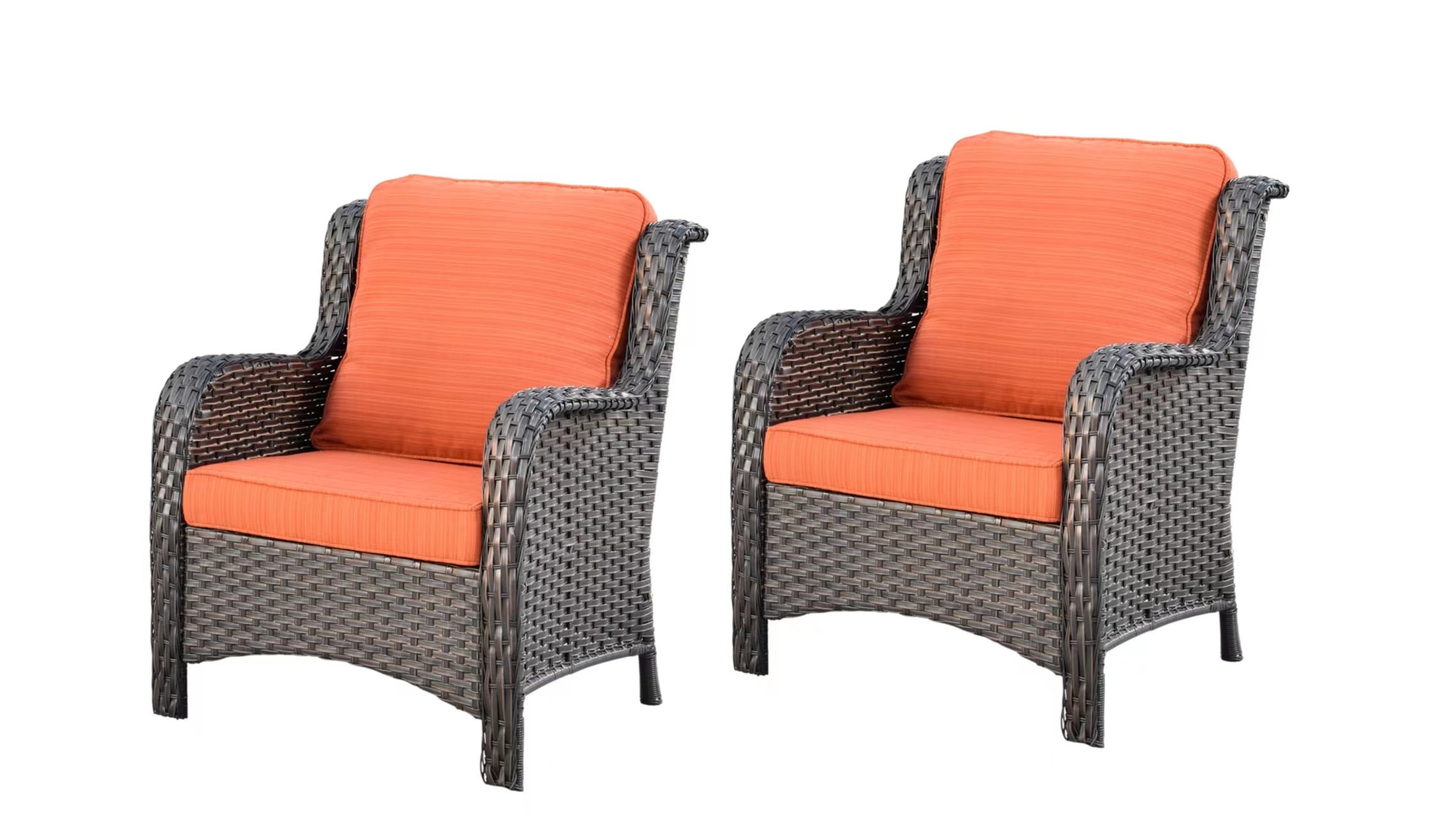 Outdoor Wicker Chairs Set 2 Pieces - Walmart.com