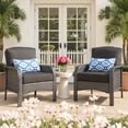 thumbnail image 1 of Ovios Patio Chairs Set of 2 All-Weather Wicker Patio Furniture Chairs Set Rattan High-Back Outdoor Armchairs with Cushions, Black, 1 of 9