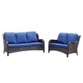 thumbnail image 1 of Ovios 2 Pieces Outdoor Patio Furniture with Sofa Wicker Patio Sectional with Loveseat for Backyard, 1 of 6