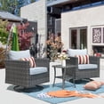 thumbnail image 1 of Ovios 3 Pieces Outdoor Furniture with 360°Swivel Rocker Chair Wicker Patio Bistro Set with Side Table, 1 of 8