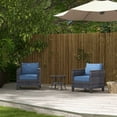 thumbnail image 1 of Ovios 3 Pieces Outdoor Patio Furniture All-Weather Bistro Set with Coffee Table and Wicker Chairs for Garden Balcony Backyard Yard, 1 of 7